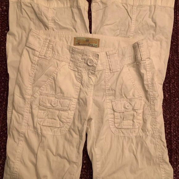 cute beachy white pants theyre a lil sheer but still supa cute - Picture 1 of 2